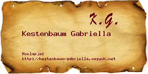 Kestenbaum Gabriella névjegykártya